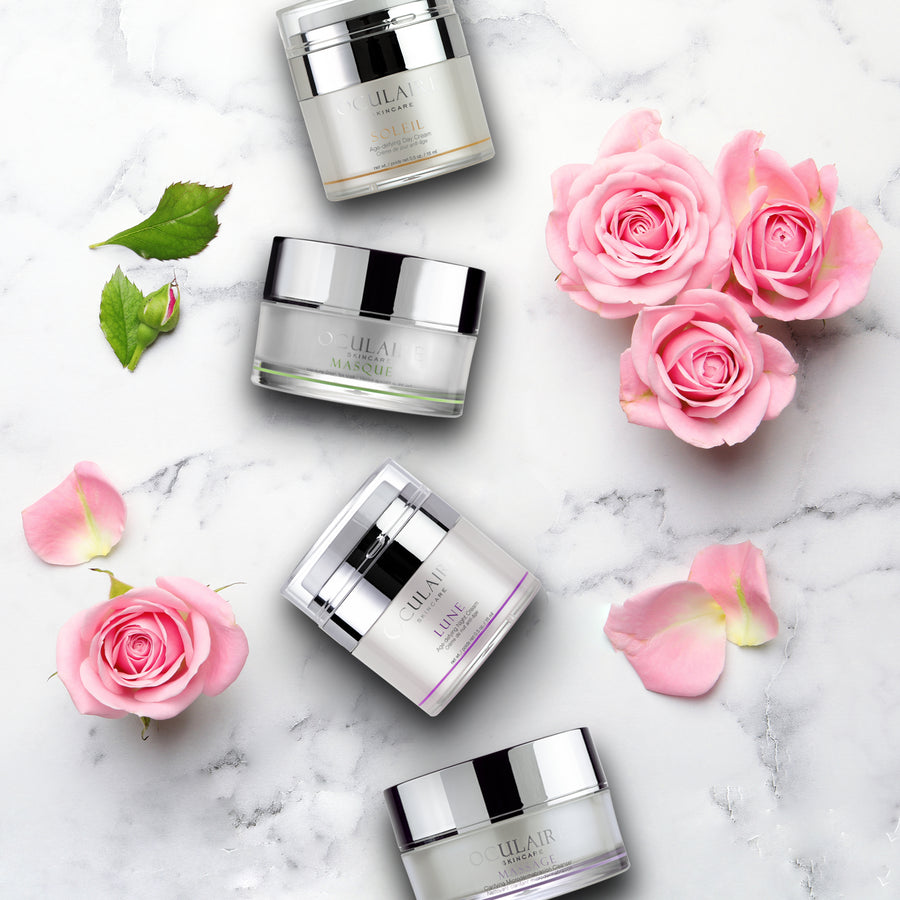 The Glimmer Collection, four delectable miniatures, discover the age-defying, cleansing, complexion-correcting, beauty-enhancing moisturizers, serums and elixirs that cherish your eye’s health and skin’s beauty. Paraben-free, preservative-free, fragrance free skincare by doctors